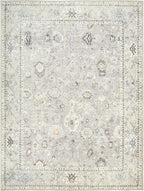 Livabliss x Becki Owens Davina Damask Area Rug , 7'10" x 10', Light Grey