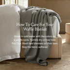 BOLL & BRANCH Waffle Bed Blanket - King/Cal King, Natural - Luxury 100% Organic Cotton - Soft, Lightweight and Breathable - Textured Waffle Weave
