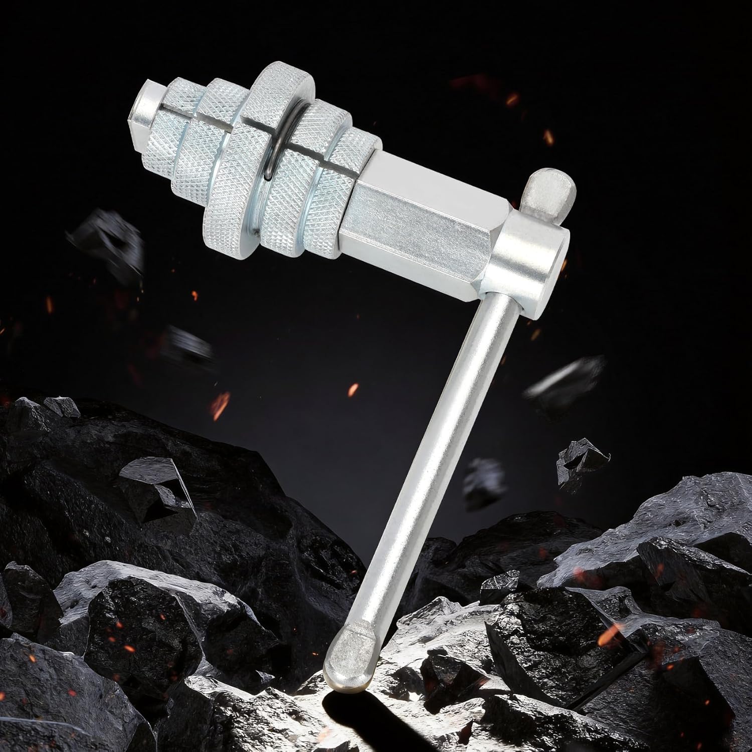31405 Internal Wrench,Tub Drain Removal Tool,Compatible with 4-1/2" Internal Pipe Wrench for Model 342.Ideal for Securing or Removing Basins, Sink Strainers, Bathtubs,Silver