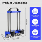Sheet Metal Roller 2 Station Metal Bender， Metal Roofing Tools，Sheet Metal Fabrication，0-100° Bending Range，lightweight and highly portable， Large Sheet Metal Roller and Bending Tool(7in)