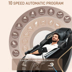 4D Zero Gravity Massage Chair,52" SL-Track Sliding Massages,AI Voice Control System,LCD Touch Screen,52 Airbags Soft Massage,Body Scan and Calfrest Extension Massage Chairs Full Body, Wireless Charger