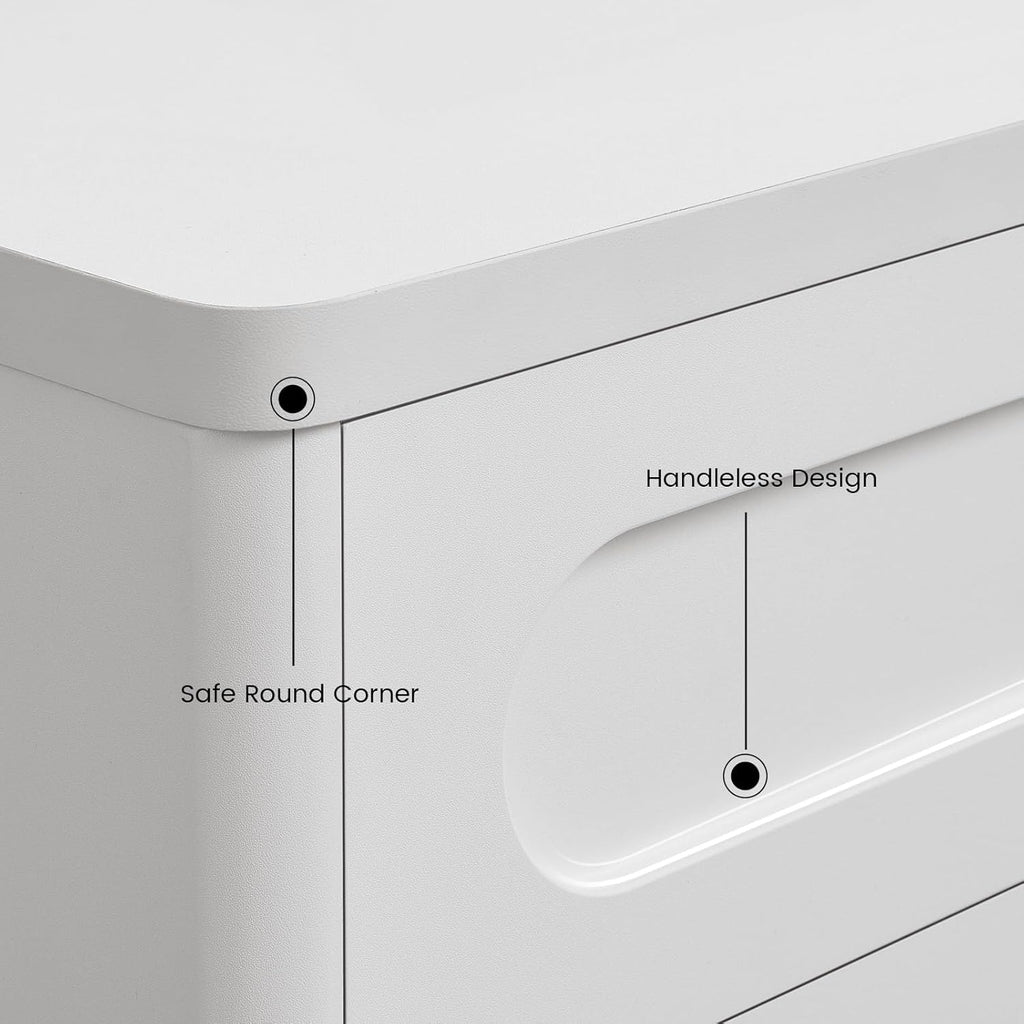 White Dresser for Bedroom with 8 Drawers, 47.2" Wide Dresser for Closet with Deep Drawer, Large Wood TV Stand, Modern Chest of Drawers for Bedroom, Hallway