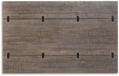 Signature Design by Ashley Havalance Farmhouse Sofa Table, Flip Top Design for Additional Dining Space and Fixed Lower Shelf, Gray & White with Weathered Finish