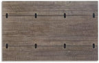 Signature Design by Ashley Havalance Farmhouse Sofa Table, Flip Top Design for Additional Dining Space and Fixed Lower Shelf, Gray & White with Weathered Finish