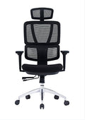 SUNLINE Elevate Office Chair - Ergonomic & Adjustable Lumbar Support System with Aluminum Base - 4D Curved Mesh Headrest & 3D Armrest Chair, Tilt Control
