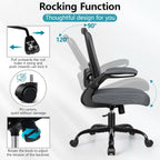 FelixKing Office Chair, Ergonomic Desk Chair Breathable Mesh Chairs Adjustable High Back Lumbar Support Flip-up Armrests, Executive Rolling Swivel Comfy Computer Chairs Home Office Dark Gray