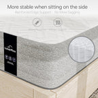 Lunarflex Twin Mattress, 10 Inch Hybrid Mattress in a Box, Fiberglass-Free Individual Pocket Spring & Breathable Foam Bed for Kids, Bunk Beds & Dorms, Medium Firm Support
