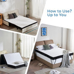 Odorless Foldable Mattress Queen Size 80" x 60" x 6", 6 Inch Folding Foam Mattress with Storage Bag, Fiberglass Free Trifold Memory Foam Mattress for RV, Guest Bed