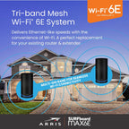 Arris Surfboard mAX 6E W161 Tri-Band Mesh Wi-Fi 6E System | AXE6600 Wi-Fi Speeds up to 6.6 Gbps| 6 GHz Band | Coverage up to 5,500 sq ft | 4.8 Gbps Backhaul | 2 Routers | 2.5 Gbps Ethernet Port