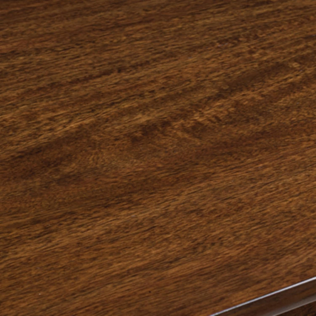 Signature Design By Ashley Lyncott Casual Triangle Dining Room Table, Mid-Century Modern, Seats 3, Rounded Corners, Wood, 35.25" W x 33.5" D x 30" H, Brown