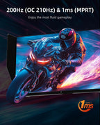 KTC 27M1 27 Inch Gaming Monitor  1440P Monitor with Speakers Built in  210Hz Monitors with Shielding Hood  Fast IPS  Adaptive Sync  130%sRGB  1MS(MPRT)  VESA Mount  Tilt/Swivel/Pivot/Height Adjustment