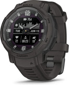Garmin Instinct Crossover Solar  Rugged Hybrid Smartwatch with Solar Charging Capabilities  Analog Hands and Digital Display  Graphite