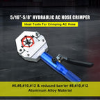Hydraulic AC Hose Crimper 71500 with Snap-On 7 Dies, Manual Handheld A/C Hose Crimper Kit for AC Hose, Auto A/C Line Air Conditioning Repair Tool