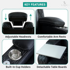 Chicago Home Theater Recliner Chair – Bluetooth Speakers, Wireless Charging, Power Recline, Adjustable Headrest, LED Lighting, Cup Holders & Premium Faux Leather for Ultimate Comfort