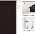 Yaheetech Large Bathroom Floor Cabinet with 4 Drawers and Single Door Cabinet, Freestanding Storage Cabinet for Living Room Kitchen Hallway, Espresso