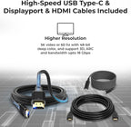 WD19DCS Dell Docking Station Dual Monitor - 4K Display  1 Year Warranty  USB-C Performance Dock with 240W Adapter  Anyhdd HDMI  DisplayPort  USB-C Cables & Cloth (New)
