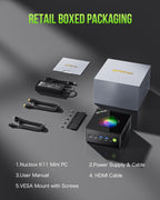 GMKtec Gaming PC  K11 AMD Ryzen 9 8945HS(8C/16T  Up to 5.2GHz)  32GB DDR5 RAM 1TB Mini PC Desktop Computer  Oculink  Dual NIC 2.5GbE LAN  HDMI/DisplayPort/USB4*2