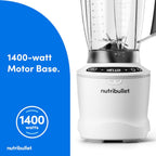 nutribullet SmartSense Blender Combo, 1400W, 64oz Pitcher, 32oz & 24oz Cups, 5-Speed, Smoothies, Ice and Frozen Fruit, Nut Milk, Soup, Matte White, NBF50700AW