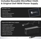 Dell WD19S Docking Station Dual Monitor Bundle - 180W  Supports 4K Display  Dell Dock with 180W Power Supply + Anyhdd 4K HDMI Cable + 4K DisplayPort Cable + USB-C Cable + Microfiber Cloth Included