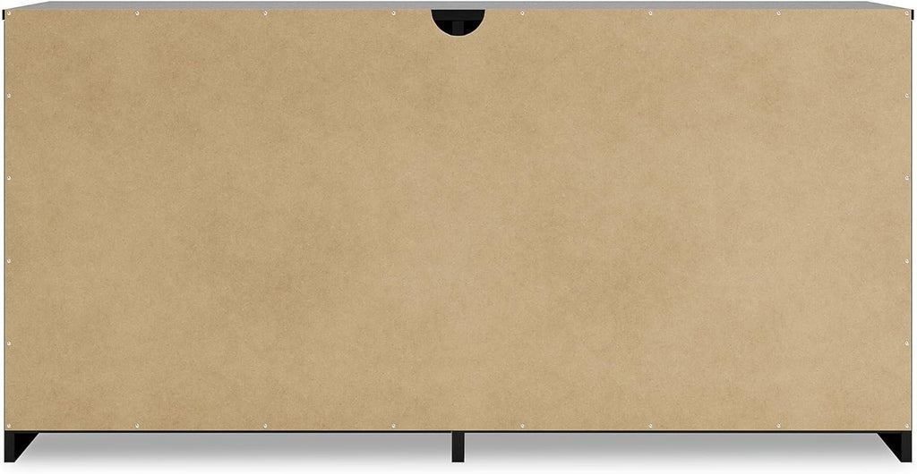 Signature Design by Ashley Finch Modern 6 Drawer Dresser with Ball-bearing Construction and Safety Stop, Black