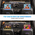 WONNIE 13.3 Inch Android Car TV with WiFi 5G - 4K Headrest Video Player for Back Seat  Portable TV Monitor Support Phone Link Bluetooth FM HDMI USB Airplay (3G Ram 32G ROM)