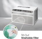 LG 6000 BTU Window Air Conditioner2024 New Remote Control, WiFi Enabled works with LG ThinQ, Alexa, Hey Google, Washable Filer Ultra-Quiet Cools Small Room up to 250 Sq.Ft AC Unit White LW6024RSMX