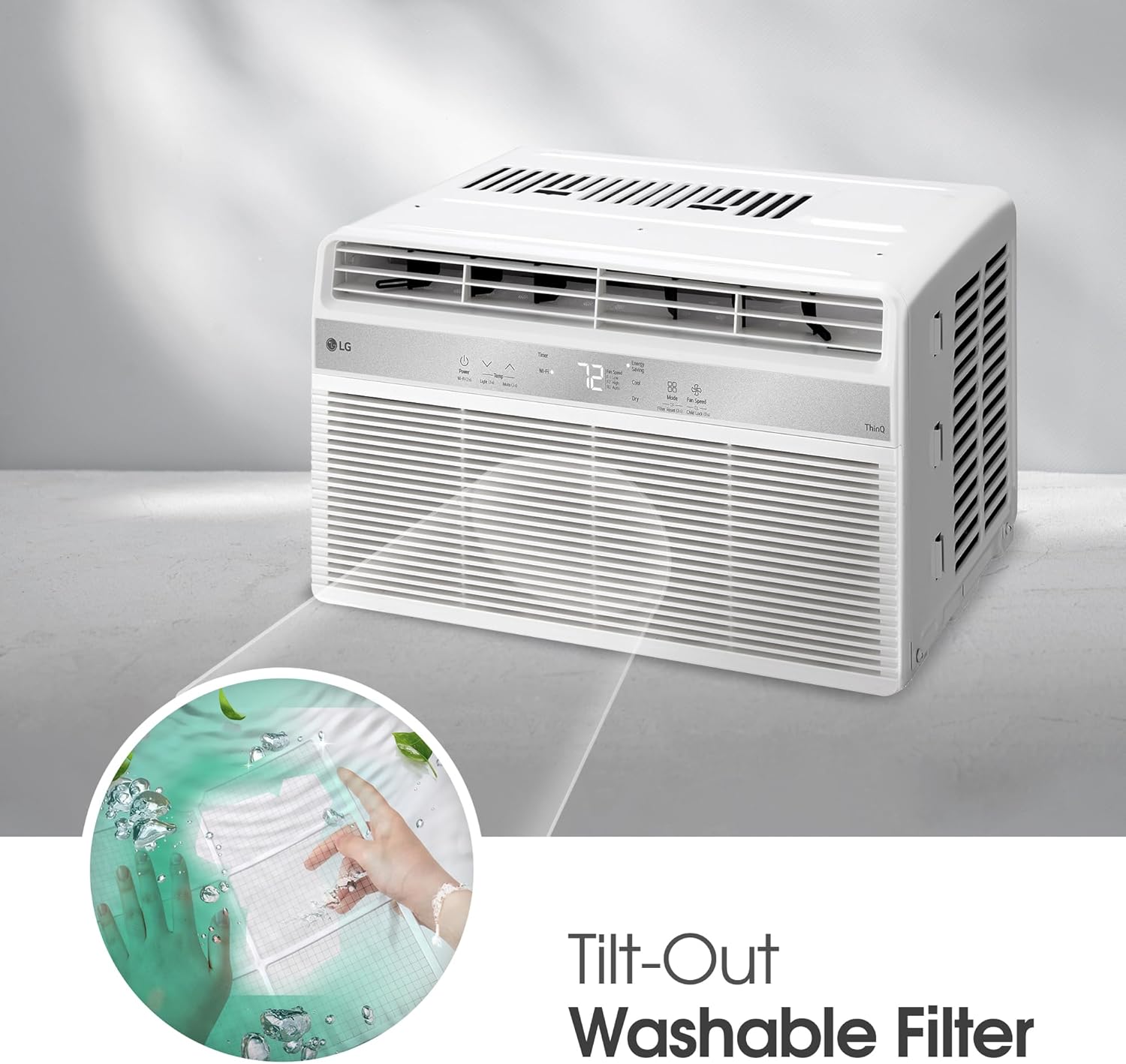 LG 6000 BTU Window Air Conditioner2024 New Remote Control, WiFi Enabled works with LG ThinQ, Alexa, Hey Google, Washable Filer Ultra-Quiet Cools Small Room up to 250 Sq.Ft AC Unit White LW6024RSMX