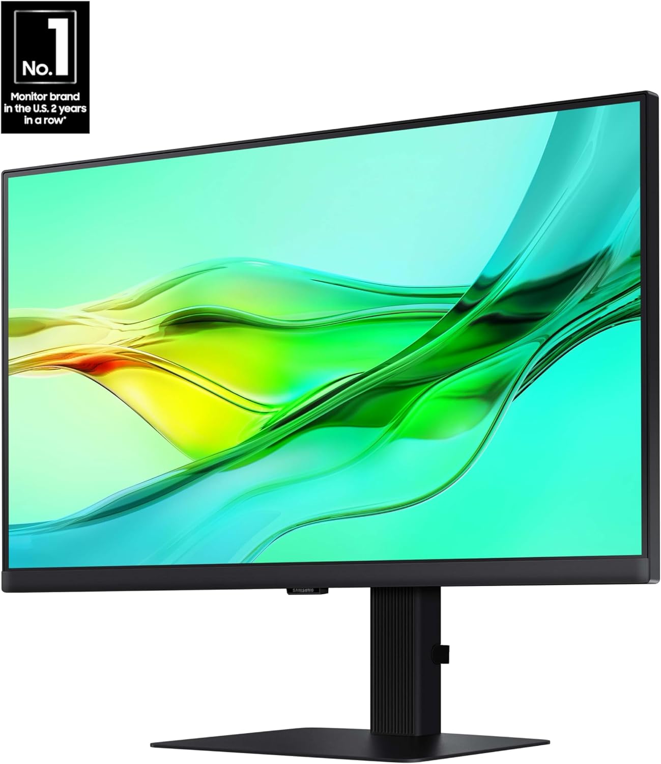 SAMSUNG 24" ViewFinity S6 (S60UD) Series QHD High Resolution Computer Monitor  100Hz  HDR10  USB-C  Built-In LAN Port  Daisy Chain Support  Easy Setup  Height Adjustable Stand  LS24D606UANXZA  2024