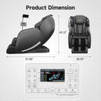 Real Relax 2026 Massage Chair Full Body,Zero Gravity SL-Track Shiatsu Massage Recliner with Upgraded Phone Controller and Holder,APP Control,Child Lock,Pause Button and Led Light,Favor-06,Black