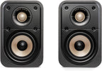 Polk Signature Elite ES10 Surround Sound Speakers - Hi-Res Audio Certified  Dolby Atmos & DTS:X Compatible  1" Tweeter & 4" Woofer  Power Port Technology for Bass (Pair  Stunning Black)
