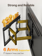 monTEK Ultra Slim TV Wall Mount for 43-90 Inch TVs | 1.1" Thin Low Profile Full Motion Bracket | Dual Swivel Articulating Arms with Tilt | Max VESA 600x400mm | Holds 132lbs | Fits 16"/18" Studs