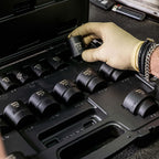 SUNEX TOOLS 2640, 1/2 Inch Drive Impact Socket Set, 19-Piece, SAE, 3/8 Inch – 1-1/2 Inch, Cr-Mo Alloy Steel, Radius Corner Design, Dual Size Markings, Heavy Duty Storage Case, Meets ANSI Standards