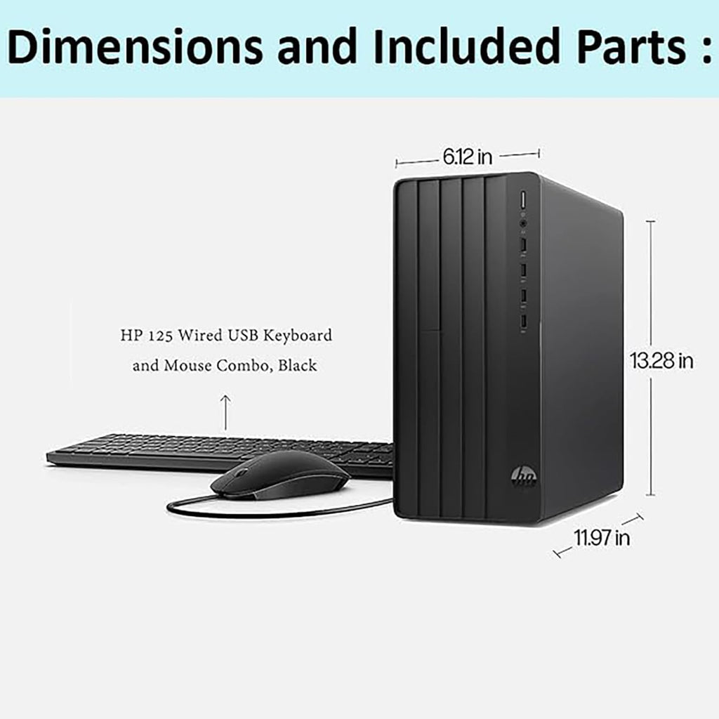 HP Desktop Computer Tower for Home Student & Business  13th Gen Intel Quad-Core Processor  16gb Ddr4 Ram  256gb Pcie Ssd  WiFi Adapter  Vga  Rj-45  Hdmi  Keyboard and Mouse  Windows 11 Home