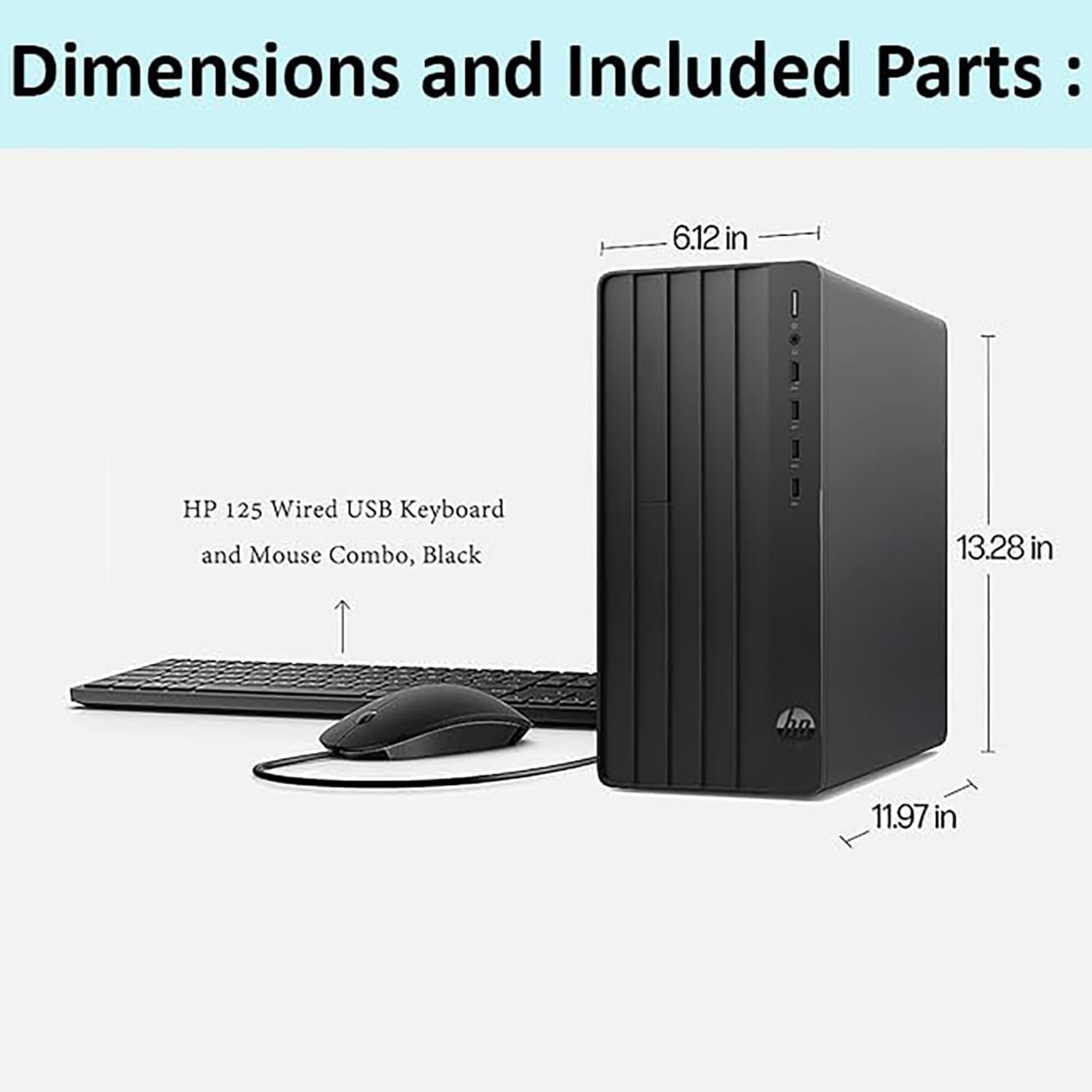HP Desktop Computer Tower for Home Student & Business  13th Gen Intel Quad-Core Processor  16gb Ddr4 Ram  256gb Pcie Ssd  WiFi Adapter  Vga  Rj-45  Hdmi  Keyboard and Mouse  Windows 11 Home