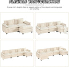 81.9" Modern Love Seat Sectional Couches for Living Room, Beige Chenille Comfy Cloud Sectional Couch, Modular Loveseat Sofa Set for Living Room, Sofas para Sala, Cozy Couches (Beige, 2+0 Set)