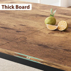 GarveeHome Industrial Dining Table for 6-8 People, 78.7 in Long Kitchen Table with Sturdy Metal Frame & Rustic Brown Finish - Seats 6 Rectangular Counter for Dinner, Easy to Install(Only Table)