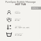 INTEX 28425EH PureSpa Bubble Massage Spa Set Outdoor Inflatable Portable Hot Tub  Includes Energy Efficient Spa Cover  Saltwater System Ready  4 Person  77in x 28in