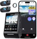 VIOFO A229 Pro 3 Channel 4K HDR Dash Cam  Dual STARVIS 2 Sensors IMX678 & IMX675  4K+2K+1080P Front Inside and Rear Triple Car Camera  5GHz WiFi GPS  Voice Control  24H Parking Mode