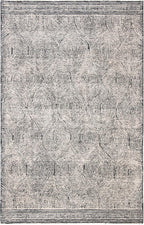 SAFAVIEH Abstract Collection Area Rug - 9' x 12', Ivory & Charcoal, Handmade Wool, Ideal for High Traffic Areas in Living Room, Bedroom (ABT340H)