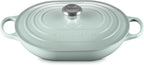 Le Creuset Enameled Cast Iron Signature Oval Casserole with Lid, 3.75 qt., Sea Salt
