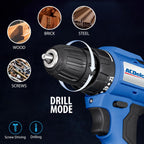 ACDelco Brushless Combo Kit, 251 Ft-lbs (350Nm) Impact Wrench & 400 In-lbs Drill, 1/2" & 3/8" Chuck, (2) 2.0Ah Batteries & Charger, 2600 RPM, 20V 2-Tool Power Kit, ARI20132-K1