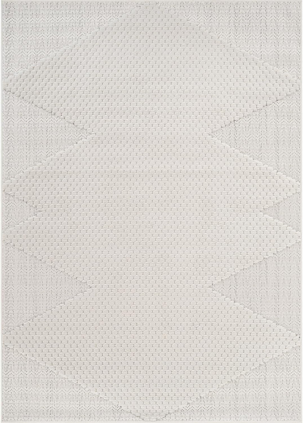 Modern Micro Loop Indoor Area Rugs for Living Room Bedroom Kitchen Geometric Triangle White 9x12 Luxury Durable Low and High Pile Non-Shedding Stain Resistant Soft Area Carpet 9 x 12