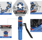 FS-7842A Hydraulic Hose Crimper Kit - 8T Handheld Crimping Tool w/Quick-Lock Dies, 7 Molds for Auto A/C, HVAC & Industrial Piping (3/8"-7/8")