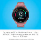 Garmin Forerunner 265S Running Smartwatch  Colorful AMOLED Display  Training Metrics and Recovery Insights  Light Pink and Powder Gray (Renewed)