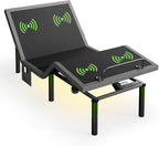 Marsail MS01-2 Twin XL Adjustable Bed Base with Massage-APP Connects Adjustable Bed Frame with 4 Height Options, 3 Minutes Fast Assembly, Wireless Control Adjustable Bed with Under-Bed Nightlight