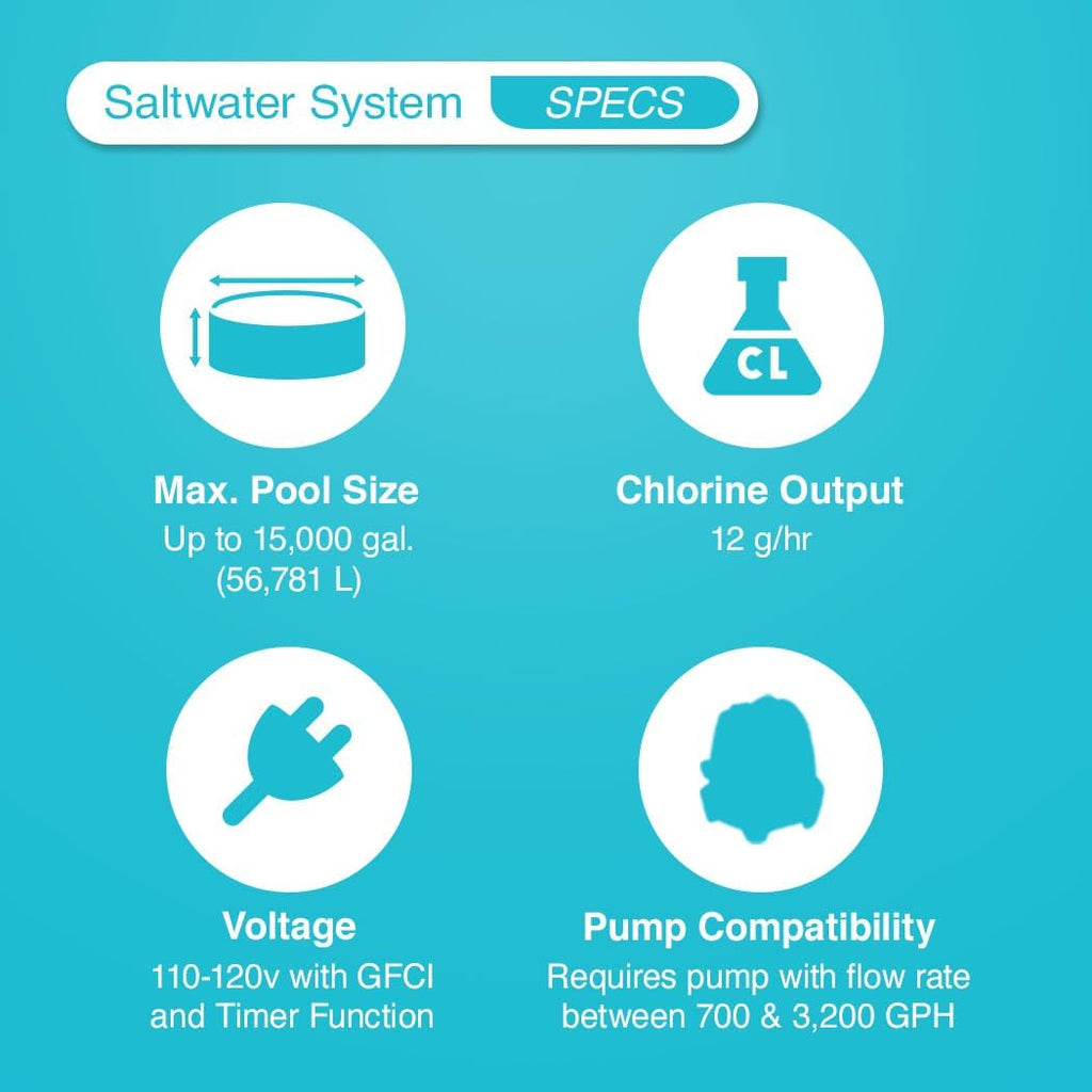 Intex Krystal Clear Saltwater System for Above-Ground Pools up to 15 000 Gallons