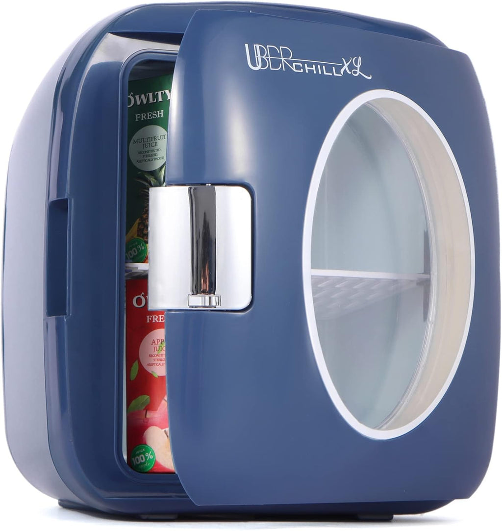 Uber Appliance UB-XL1 Uber Chill 12 Can Retro Personal Mini Fridge (Navy Blue)