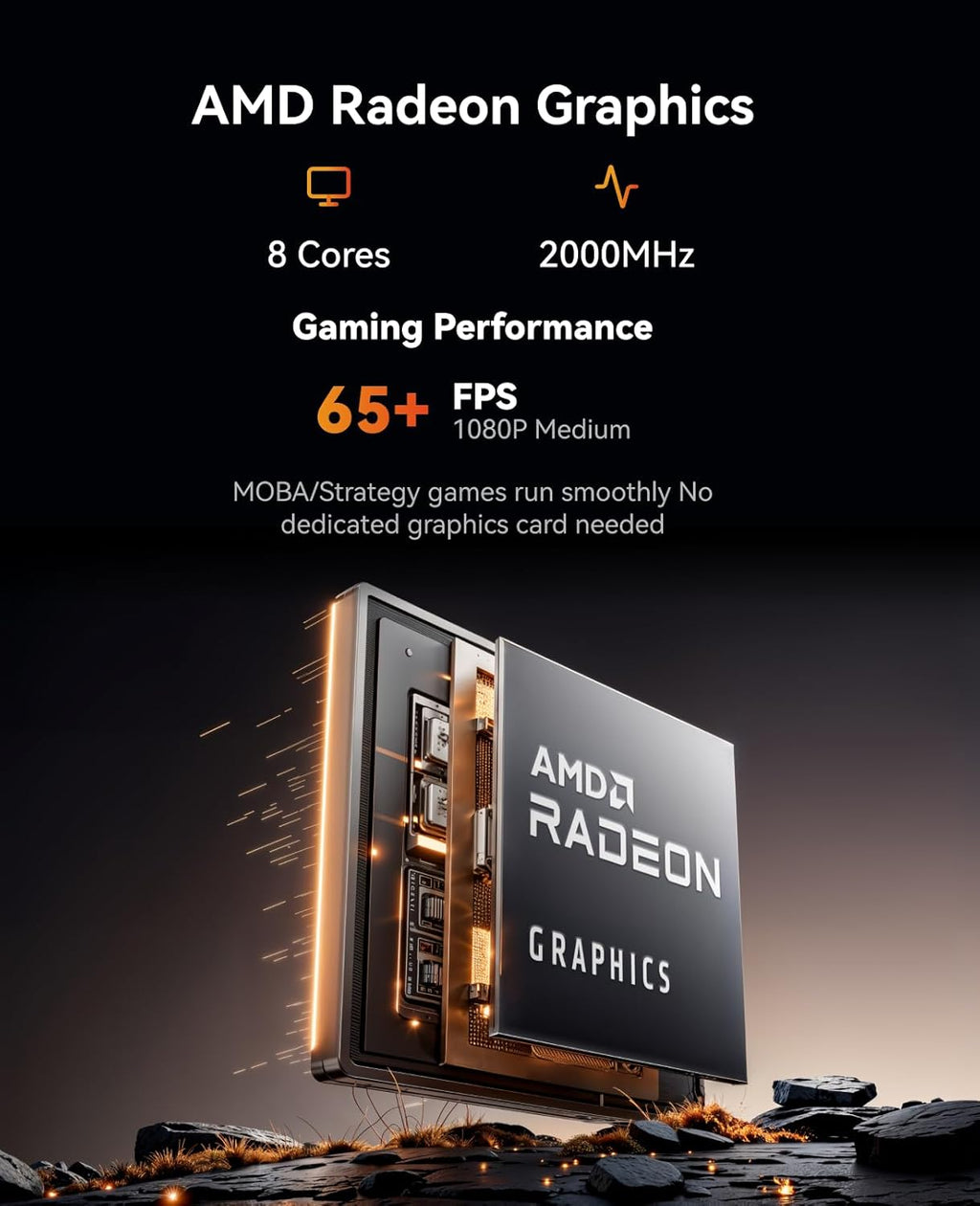 ACEMAGICIAN Kron Mini K1 Mini PC  Ryzen 7 7730U  32GB DDR4 1TB SSD Mini Computers  Small Light Gaming PC 4K@60Hz Triple Display  Mini Desktop WiFi6 | Bluetooth 5.2 | Dual Channel | Auto Power On