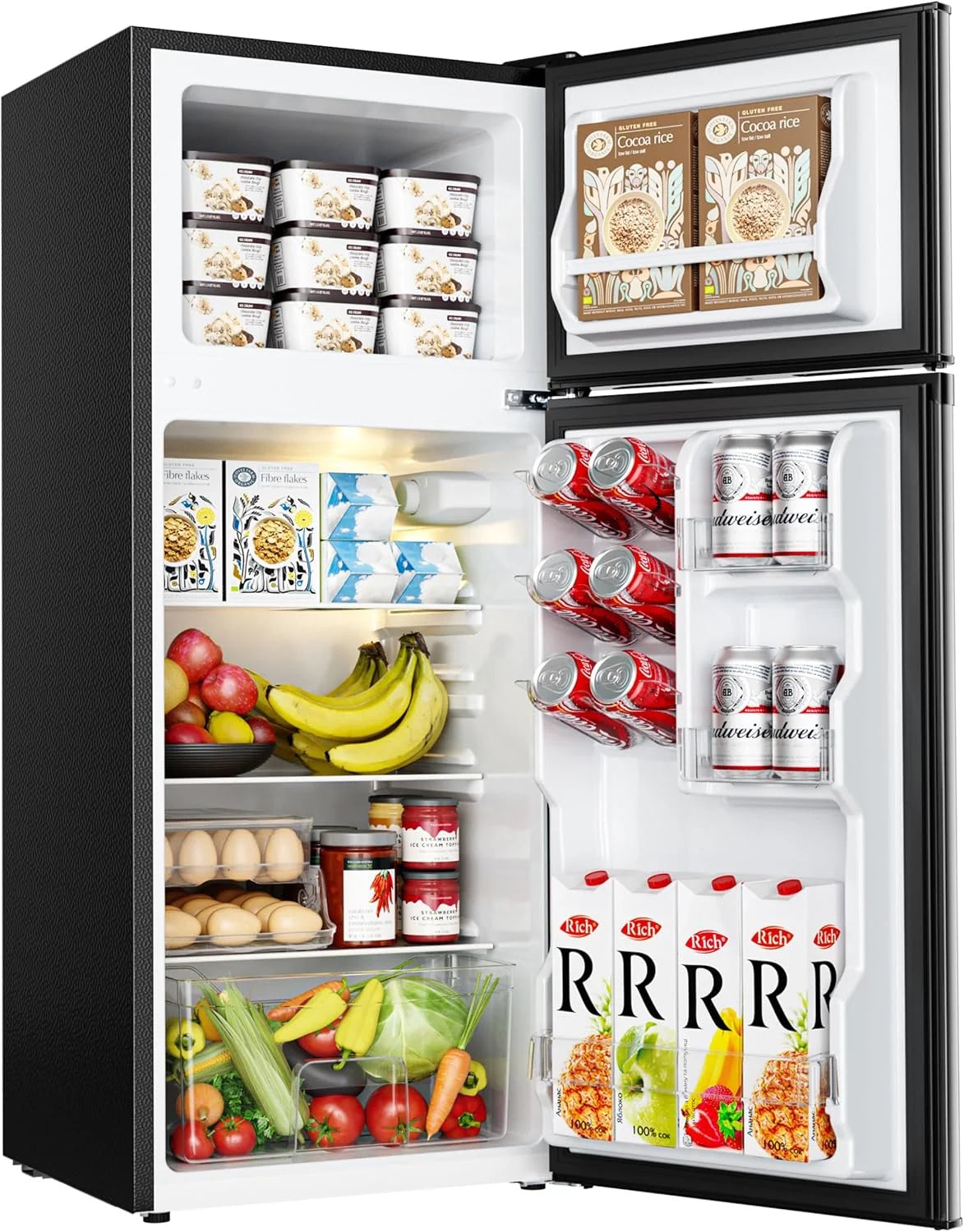 3.2 Cu.Ft Mini Fridge with Freezer  2-Door Compact Refrigerator for Bedroom, Dorm, Office or Apartment, Silver3.2 Cu.Ft Mini Fridge with Freezer  2-Door Compact Refrigerator for Bedroom, Dorm, Office or Apartment, Silver