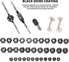 NEIKO Tap and Die Set, 76 Piece, Metric and Standard, Rethreading, Cutting, Repairing Threading Tool for External & Internal Thread Tap Set, SAE & MM, Hex Die, UNC, UNF, AND NPT Threads, Complete Kit